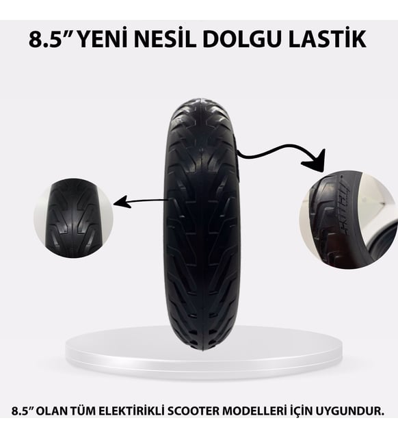 SCOOTER DOLGU LASTİK 8.5